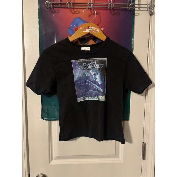 Edward Scissorhands T Shirt My Baby Doll Movie Tee Black Womens Large - Picture 1 of 6